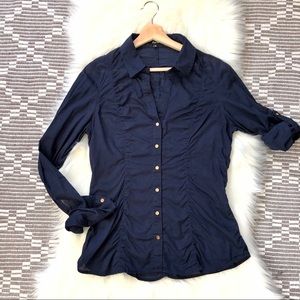 Express Tops - 🕶2/$30 Express Navy Cotton Button Down M Express Tops - 🕶2/$30 Express Navy Cotton Button Down M